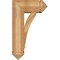 Ekena Millwork Thorton Arts and Crafts Rough Sawn Bracket w/ Offset Brace, Western Red Cedar, 8"W x 18"D x 30"H BKT0806X18X30THR03RWR - alternate 4